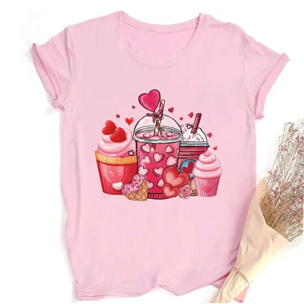 

Outfit Tee FeUnisex Sleeve Tshirt Holiday Girls T Shirt Happy Valentine Print Women Shirts Valentines Party Aesthetic Clothes S