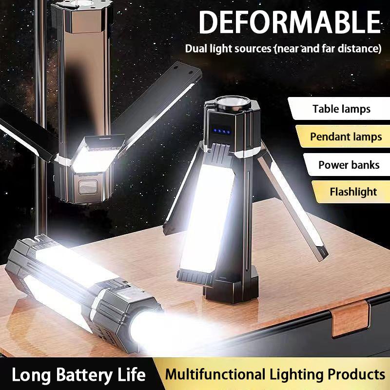 Sun Lamp Rechargeable Camping-Ready With Six-Level Dimming And Foldable Operation