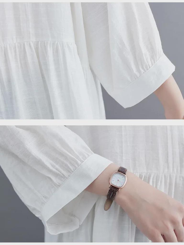 Sommer 2025 Damen Übergröße Koreanischer Stil Schlankmachendes Sieben-Ärmel-Shirt