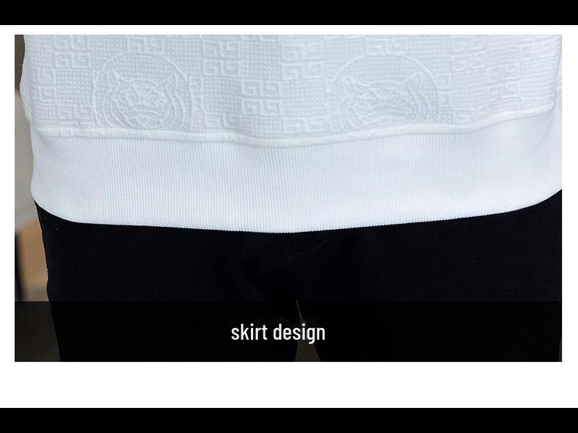 Men's Velvet Slim-Fit Long-Sleeve Sweatshirt for Spring & Autumn