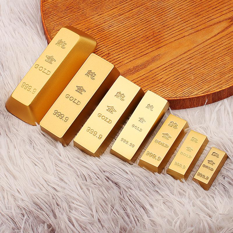 Brass Gold Bar Prop - Home Decor, Shop Display, Housewarming Gift, Solid Handicraft