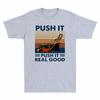 Machine Push Lawn Unisexs Real Landscapers Funny Mowing Tshirt Good It It Push