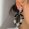 Fashion Exaggerated Black Circle Stylish Unique and Beautiful 2025 Stud Earrings New Arrival Fancy Stylish Earrings Eardrops