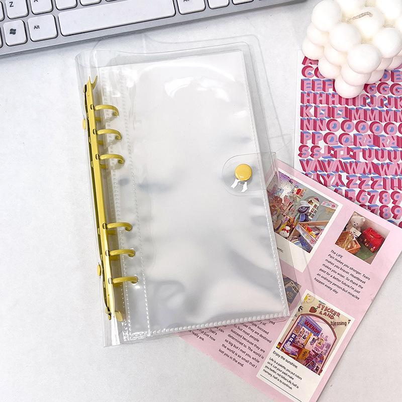 Korean Transparent Loose-Leaf Sticker & Photo Storage Album, A6, Multifunctional Journal for 3-Inch Photos