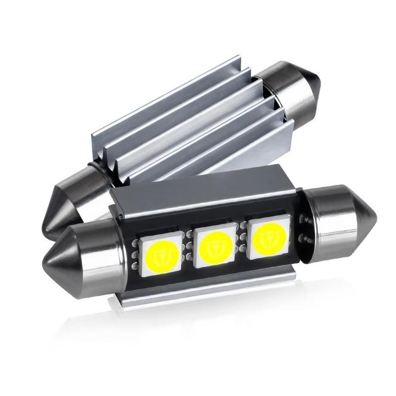 10 Pcs 31/36/39/41MM Car Dome Light 300LM White Light Reading Lighting Bulbs 12V Festoon LED Bulbs Vehicle Lighting