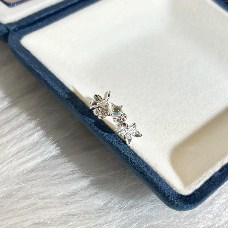 Korean Style Romantic Floral Open Ring for Women