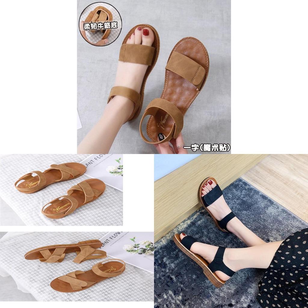 Casual Pu Flat Sandals With Water Drip Embellishments For Women