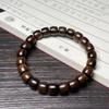 Ethnic Style Green Sandalwood Straight-cut Barrel Beads Bracelet Handmade Boutique Sandalwood Small Bracelet Men's and Women's Wenwan Single Circle