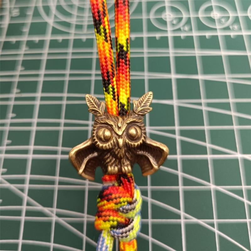 Light Weight Owl Shape Parachute Cord Beads Lanyard Beads Fashion Charm Beads for DIY Lanyard, Keychains Pendants