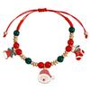 European and American Christmas Ornaments, Hand-woven Beaded Bracelet Sets, Snowman Elk Bells, Chinese Red Jewelry Gifts