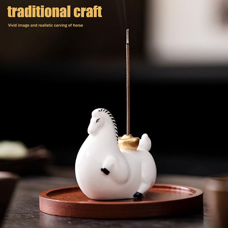 Horse-Shaped Shaped Incense Burner Stick Holder Animal Shaped Home Vintage Incense Holders