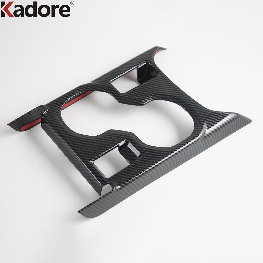 Car Center Console Water Cup Holder Frame Cover Trim For Subaru Forester 2025 2026 Carbon Fiber Inteiror Mouldings Accessories
