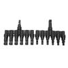 2PCS Solar Panel T Branch Connectors 1 to 6 Solar Branch Connectors Splitter Adapter for Parallel Connection