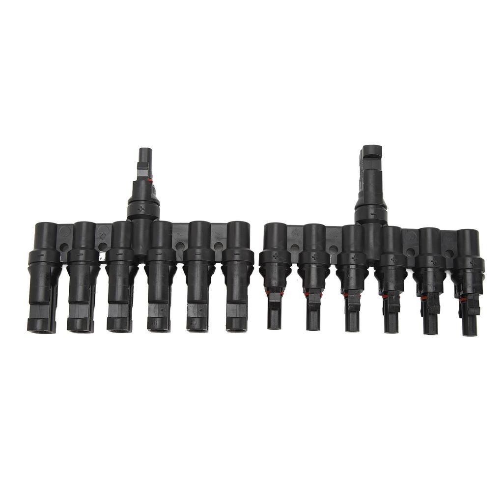 2PCS Solar Panel T Branch Connectors 1 to 6 Solar Branch Connectors Splitter Adapter for Parallel Connection