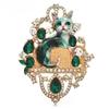 Cat Badge for Women Unisex Rhinestone Enamel Animal Party Brooch Pins Christmas Gifts
