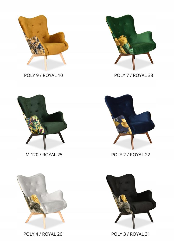 Scandinavian Wing Chair Luna Print Duo Family Furniture Gold Yellow Comfortable