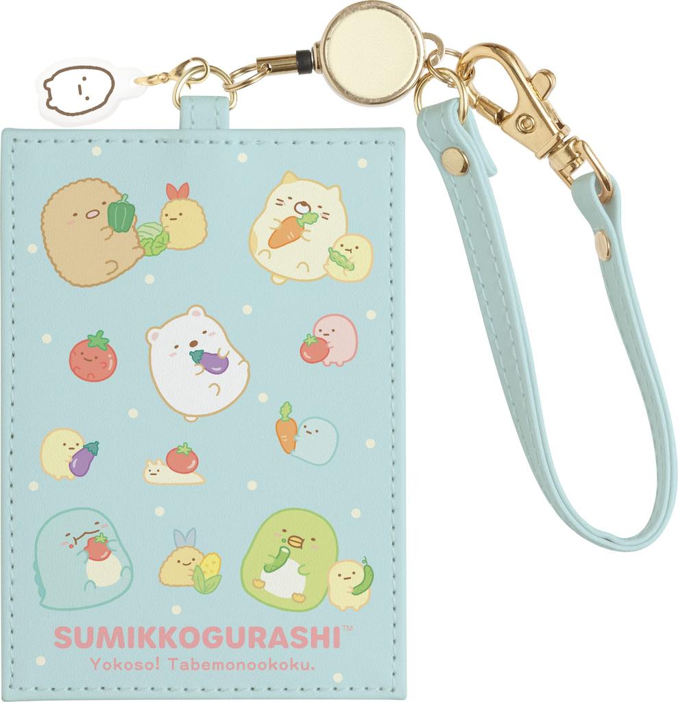 PB68801 Sumikkogurashi "Welcome! Food Kingdom" Pass Case with Reel