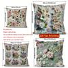2D Vintage Floral Embossed Style Throw Pillow Covers Pattern Cushion Cover Suitable For Sofa Bedroom Car Pillow Cover
