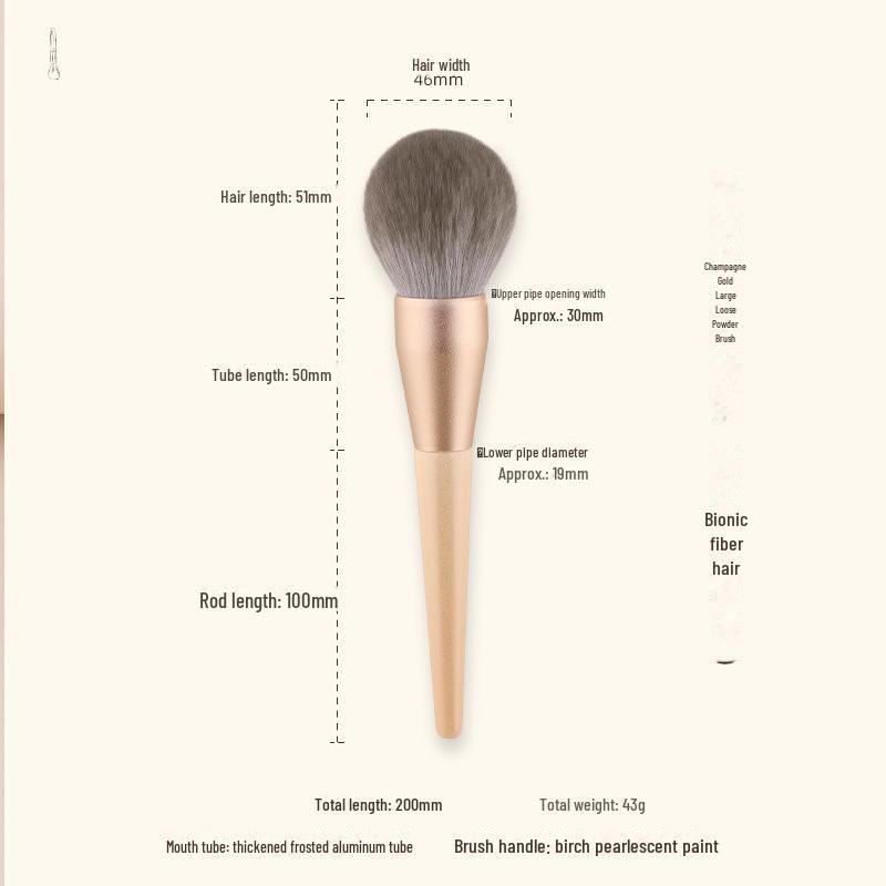 

Черная большая мягкая кисть для макияжа: пудра, консилер и тени для век