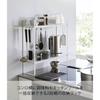 Yamazaki Tower, a two-tier stovetop storage rack with a wipe-down surface, white, approximately 50cm W x 14cm D x 48.5cm H, perfect for narrow spaces,