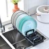 Kitchen Plate Organizer Adjustable Dish Storage Rack Plastic Pot Lid Holders Dishes Draining Storage Holder Kitchen Accessories