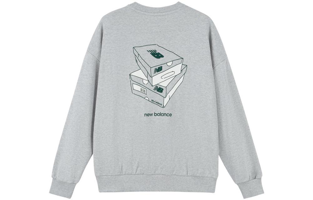 New Balance SDS Sweatshirts Men s Gray Crew Neck Moderate Regular AMT33365-SEY L