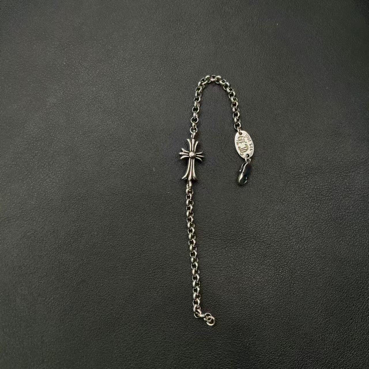 Браслет CH Trendy Retro с подвесками в виде игральных костей и креста, с бриллиантовыми, золотыми и серебряными акцентами 20cm