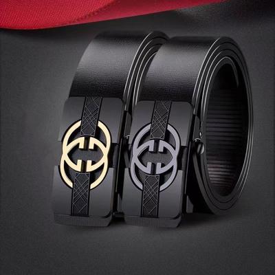 Men's Toothless Automatic Buckle Cowhide Belt - Casual, Versatile, High-End Design for Trousers