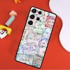 Retro Post Card Passport Stamps Phone Case For Samsung Galaxy S25 Ultra S9 S10 S20 S21 FE S22 S23 S24 Plus S24 Ultra Cover