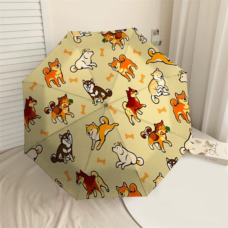 

1PC dog pattern Umbrella-8-Rib Reinforced, Automatic Open, Lightweight & Durable, Cute Fashion Accessory for Outdoor-A1293