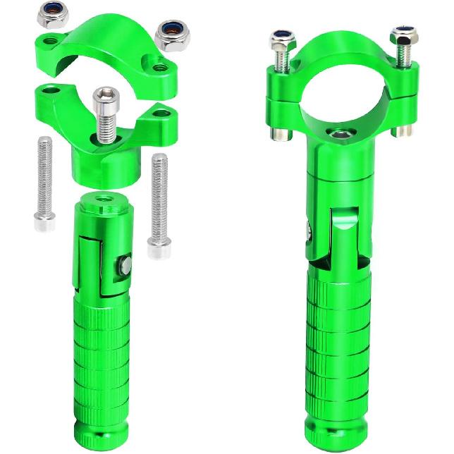 Foot Pegs Non-sliding Footrest Motorcycle Bicycle Folding Foot Pegs 90 Degree Foldable Electric Motorbike Passenger Footrests Rearsets Rear Set
