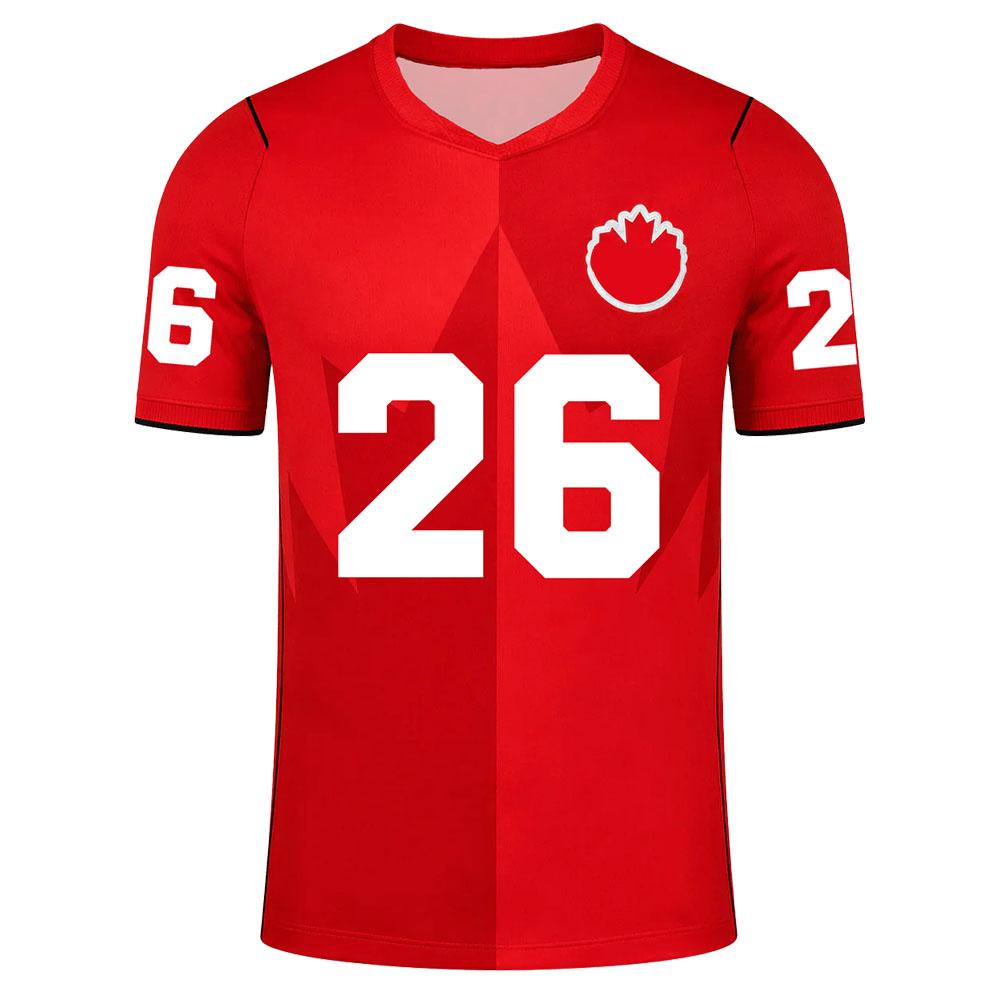 T-shirt Canada Maglia da Calcio 2026 Stampa T-shirt Unisex Streetwear Scollo a V Estiva Manica Corta
