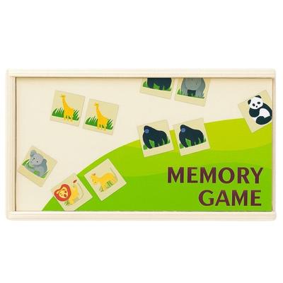 Jeu de Memory Animaux en Bois 20 Pièces Colorés pour Enfants Apprentissage Formes et Couleurs