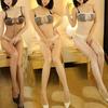 Newfunjoin 12D Strap Open Crotchless Pantyhose Bodysuit Lingerie Thigh High Stockings Sexy Underwear Tights For Women Plus Size