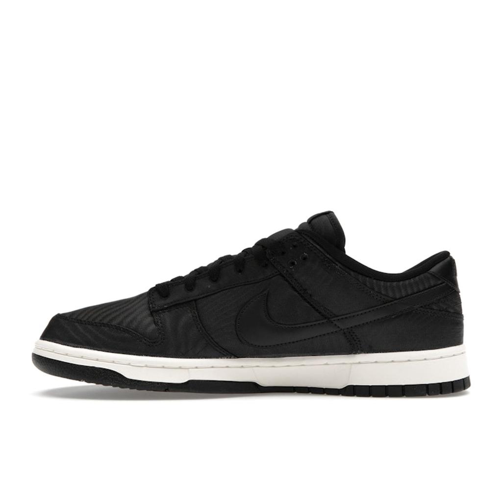 Nike Dunk Low Czarne Płócienne Sneakersy Unisex Białe DV7211-001