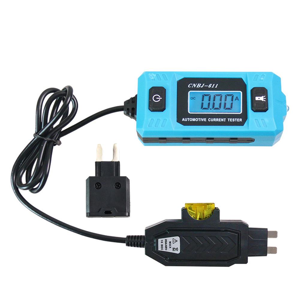 Car Circuit Tester Current Test Fuse Diagnostic Tool 12V Range 0.01~19.99A Repair Detector Galvanometer Automotive Accessories