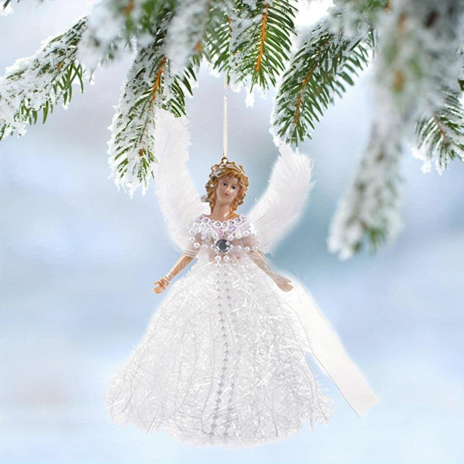 

Christmas Angel,Tree Topper Decoration, 1 Piece, Glittering Angel Tree Topper Doll, Fairy, Christmas Tree Topper Decoration, Cute Angel Doll Pack of 1 белый