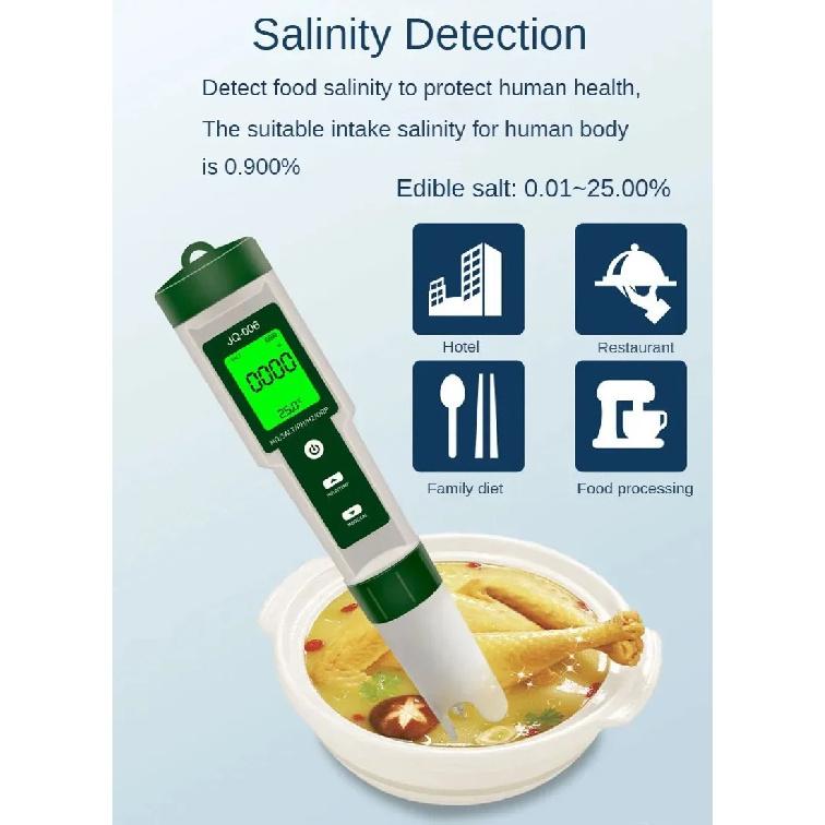 10 in 1 pH Meter Water Tester High Precision Test TDS/PH/EC/H2/ORP/Fertility/Salinity/S.G/Resistivity/Temperature For Aquarium