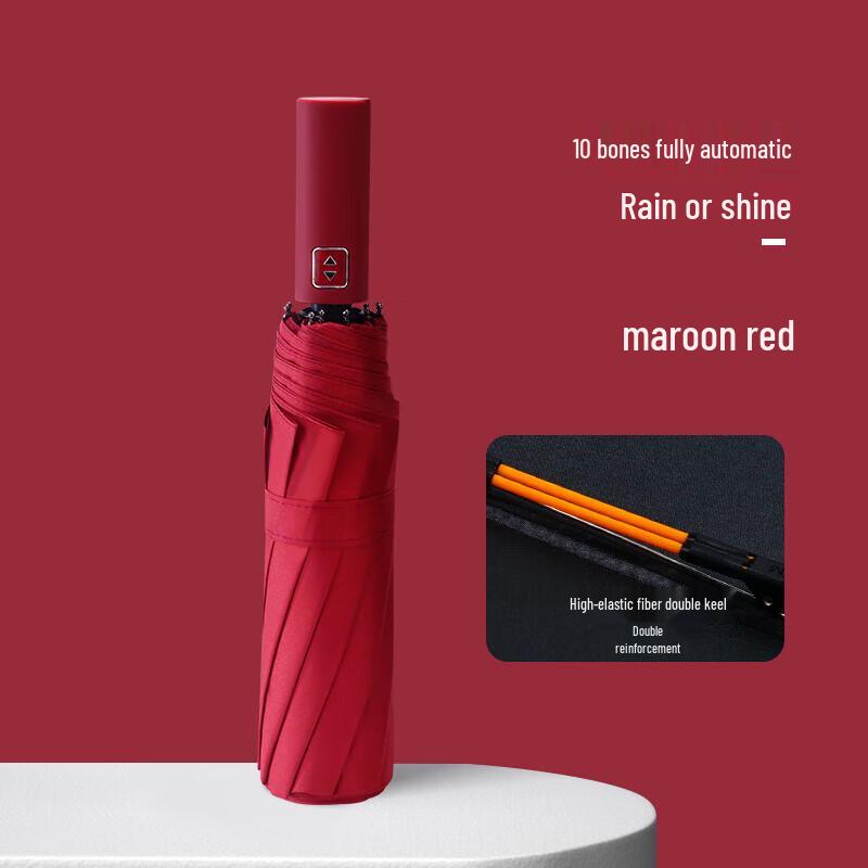 Hongye Full-Automatic 10-Rib Windproof UV Protection Umbrella