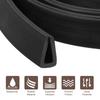 uxcell U Channel Edge Trim 6.6ft Length Rubber Guard Seal Strip Fits 3.5-4mm Edge (9/32" W x 7/16" H) Black