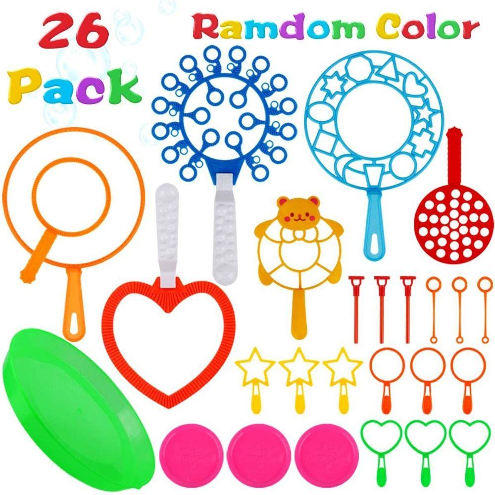 Heart Bubble Wand Set Star Bubble Blowing Tool Bubble Blower Multi-Shape Bubble Maker Children