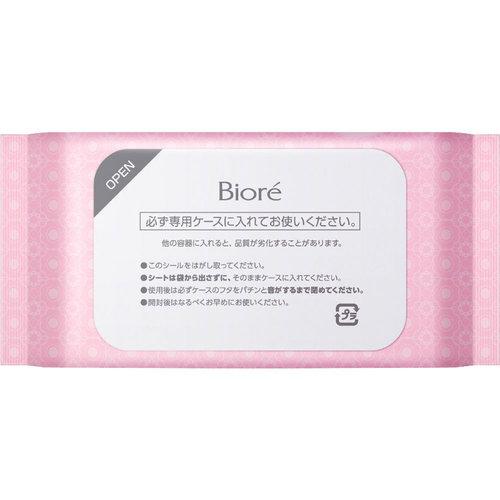 Lingettes en coton hydratantes Bioré, recharge de 44 feuilles, 157 ml 