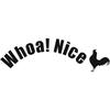 Whoa Nice Toilet Sticker Decal, Funny Cock Toilets Stickers, Waterproof Vinyl Wall Art Sign Decor, Removable Self-Adhesive Toilets Seat Quote Murals
