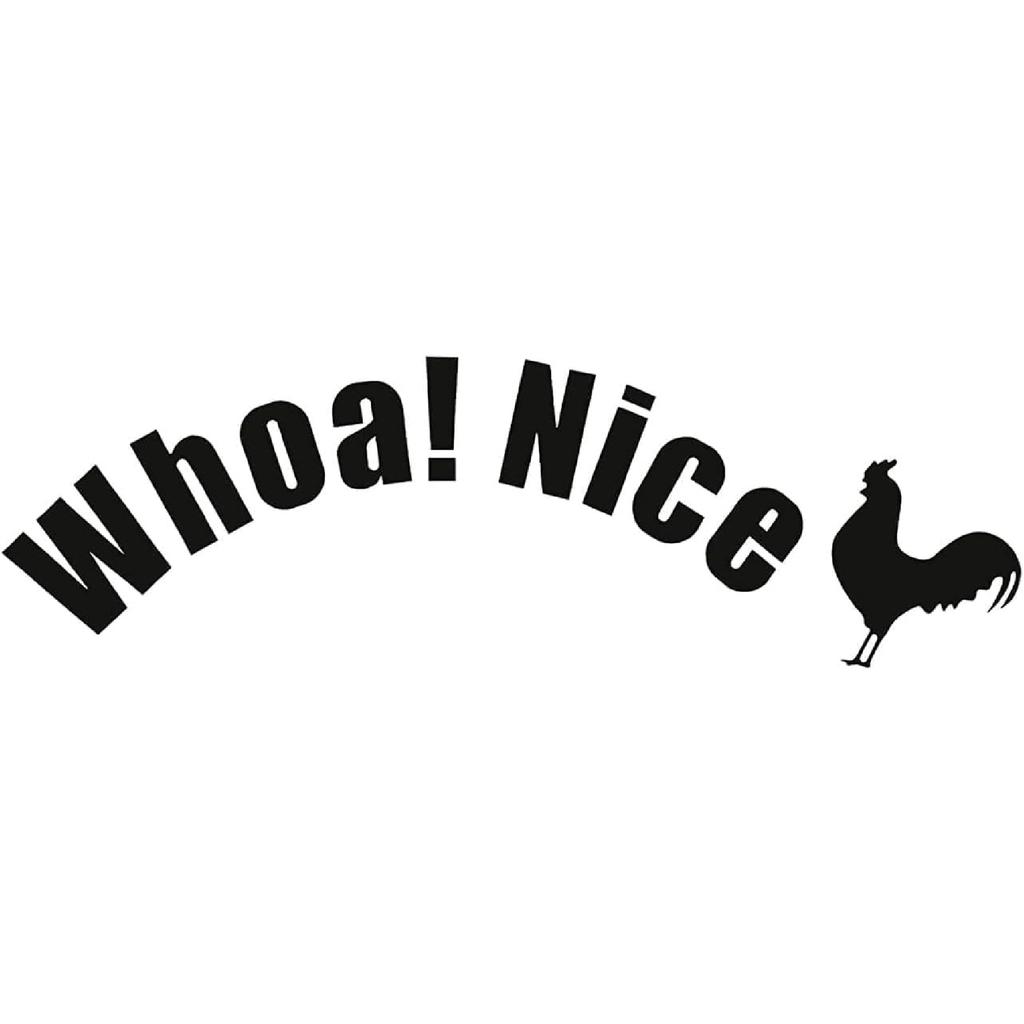 Whoa Nice Toilet Sticker Decal, Funny Cock Toilets Stickers, Waterproof Vinyl Wall Art Sign Decor, Removable Self-Adhesive Toilets Seat Quote Murals