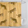 Bohemian Shower Curtain Tropical Jungle Wildlife Bathroom Set Modern Pink Aesthetic Parrot Floral Bathroom Curtain With Hooks