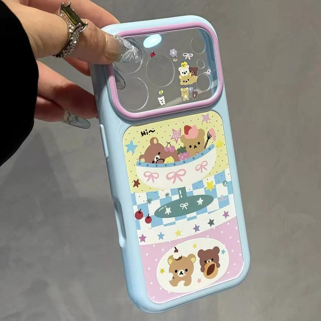Floral Rabbit Bear Printing Is Suitable for Apple 11PROMAX Mobile Phone Case, Fresh and Sweet iPhone11 Star Case.