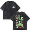 Unisex Mode Lässiges Kurzarm-T-Shirt mit Retro-Waschdruck aus Anime 'The Apothecary Diaries', Perfektes Geschenk für Anime-Fans