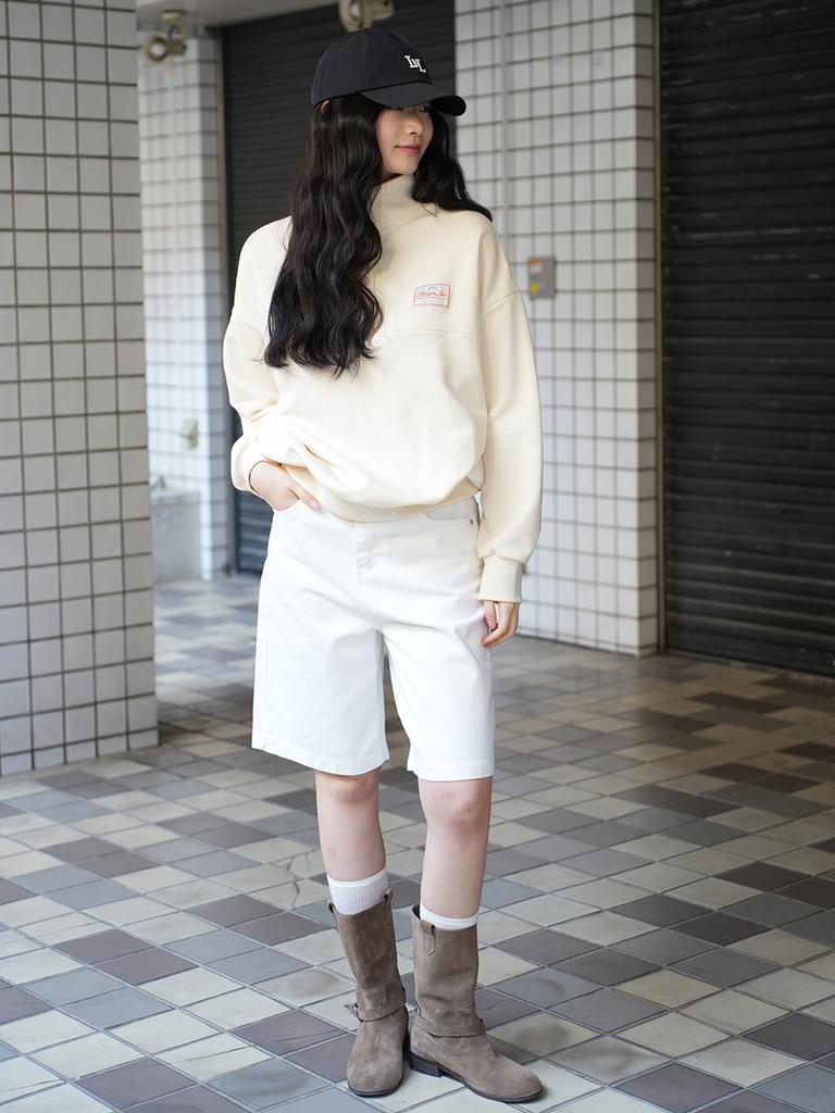 Laengaenlu Oort Cotton Half Pants_Ivory