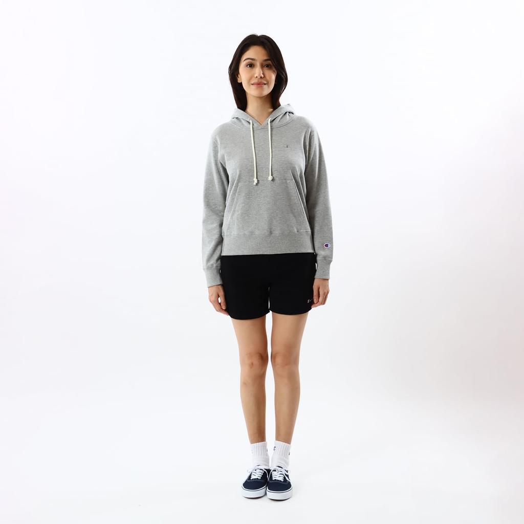 Champion Basic Long Sleeve Fleece Hoodie with Embroidered Oxford Size XL Women's Logo, Gray, (CW-Y107)