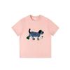 Summer new cartoon dog print design short-sleeved T-shirt women's casual loose and cute versatile bottoming top